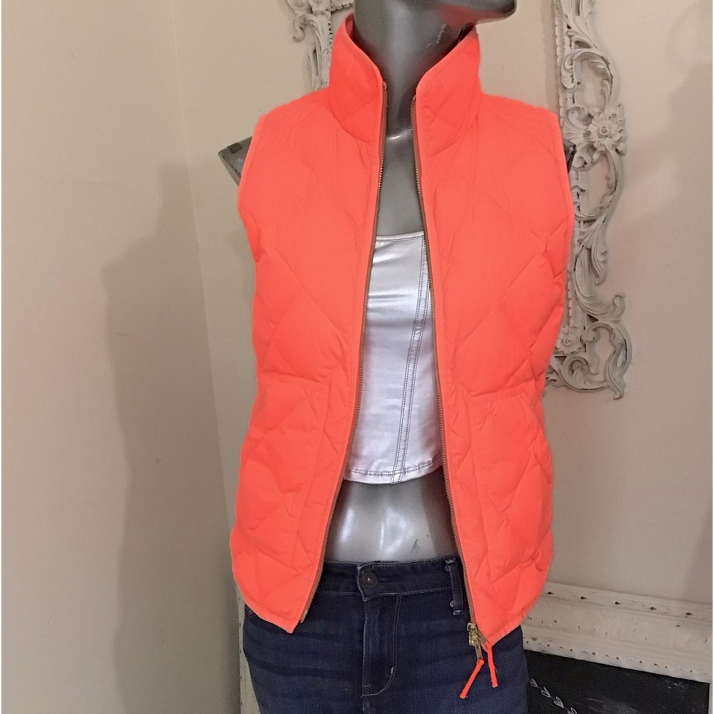 J. Crew Highlighter Orange Vest View 3